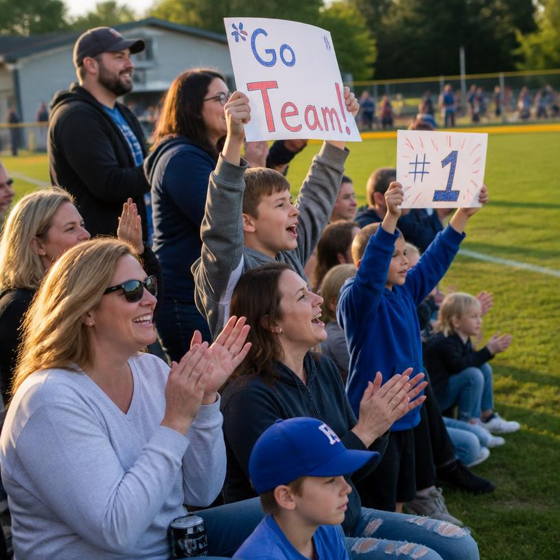 Community supporters at game